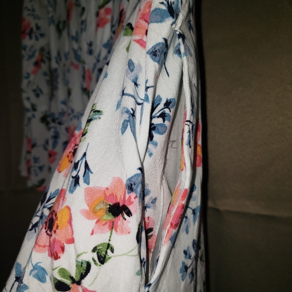 Loft floral tie back bell sleeve summer dress - Picture 4 of 8